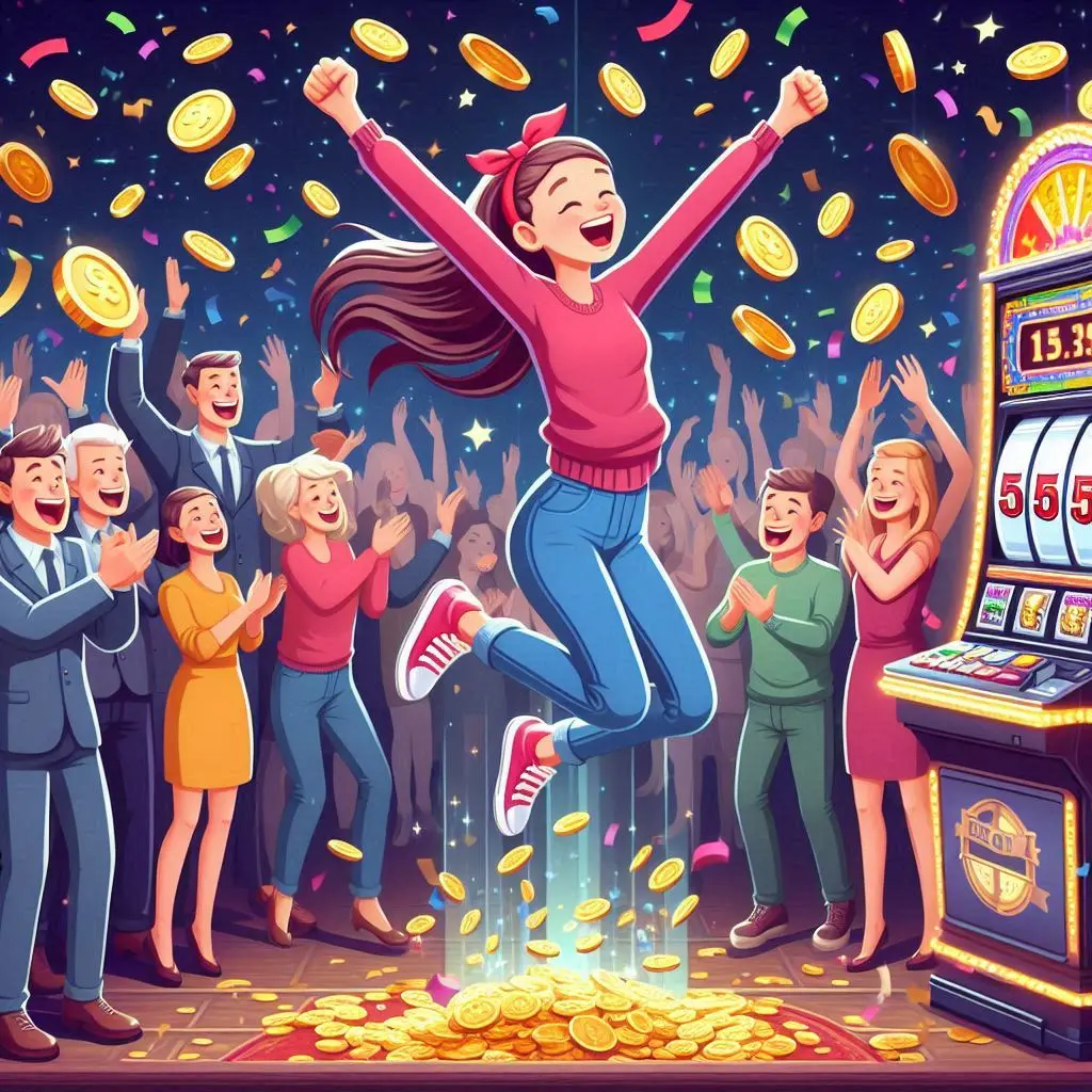 Happy girl LUCKY BLOCK CASINO